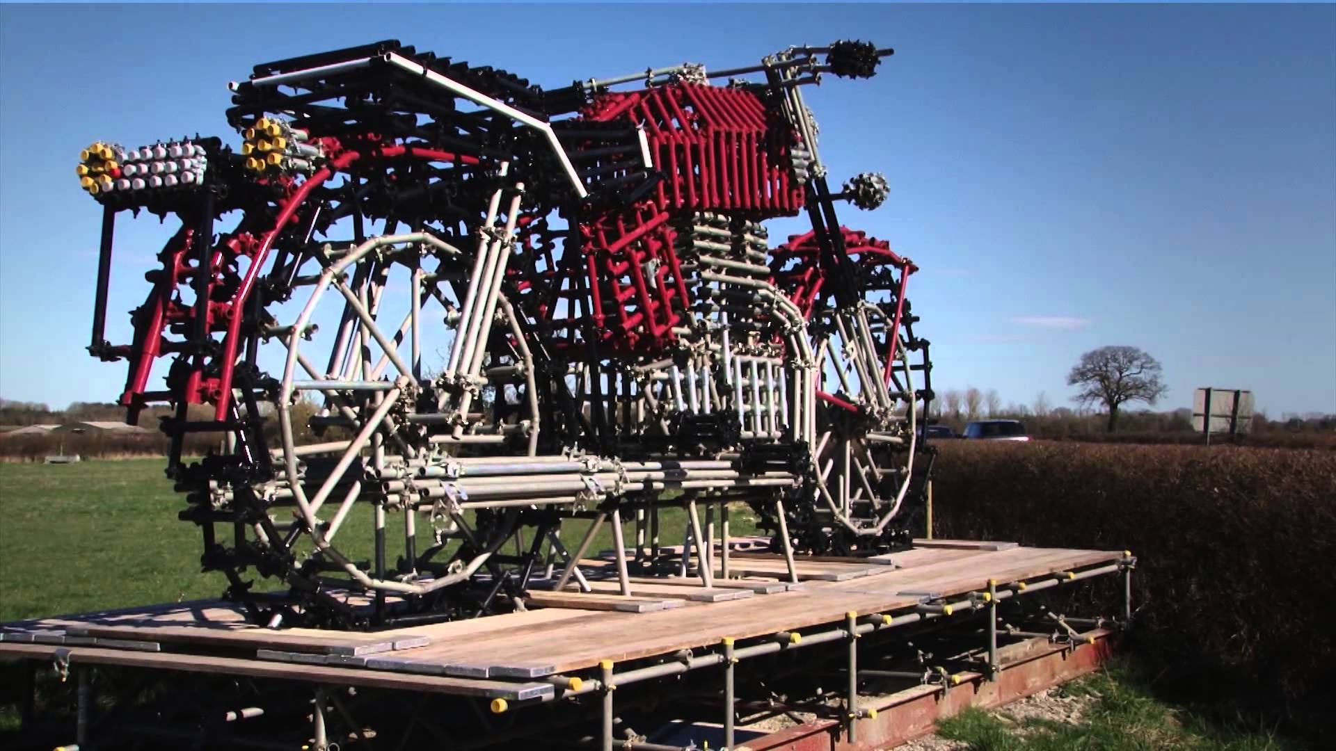 Photograph of the scaffold bike landmark in Calne